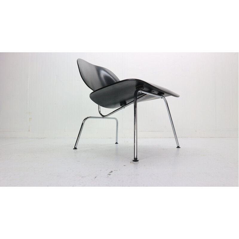 Fauteuil Vintage Charles & Ray Eames Black Plywood Group LCM pour Vitra, 1999