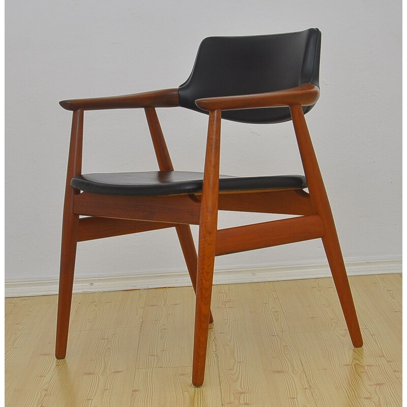 Fauteuil de bureau vintage d'Erik Kirkegaard pour Høng Stolefabrik 1950