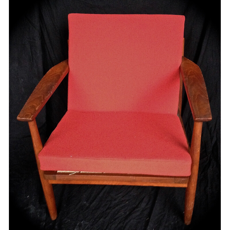 Scandinavian teak armchair - 1960s