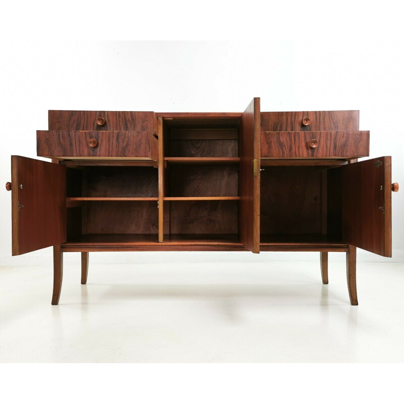 Vintage Strongbow Walnut Sideboard British 1950s