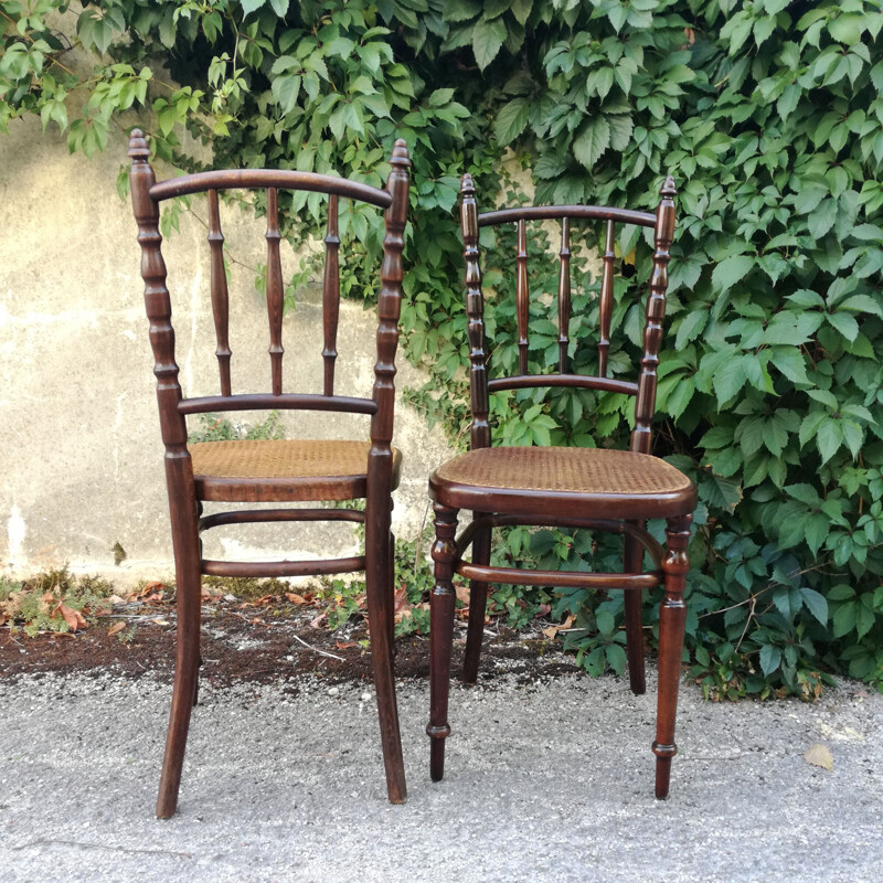 Pair of Vintage Chairs caned by Fischel 1930