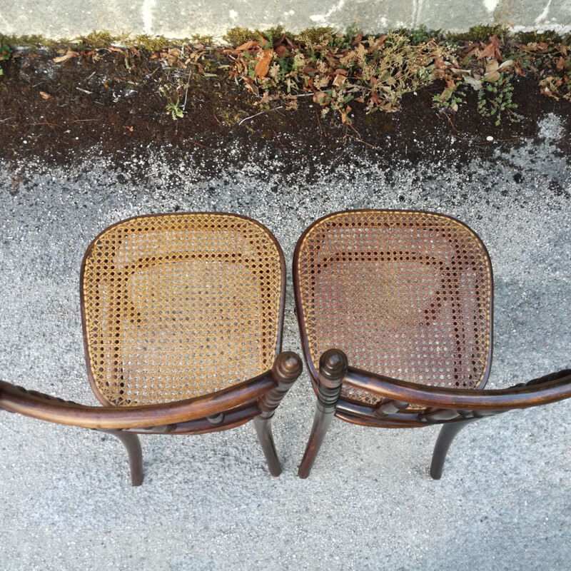 Pair of Vintage Chairs caned by Fischel 1930