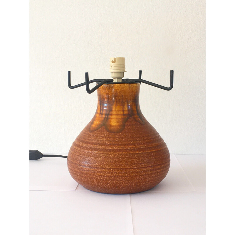 Lampe vintage en céramique Accolay 1970