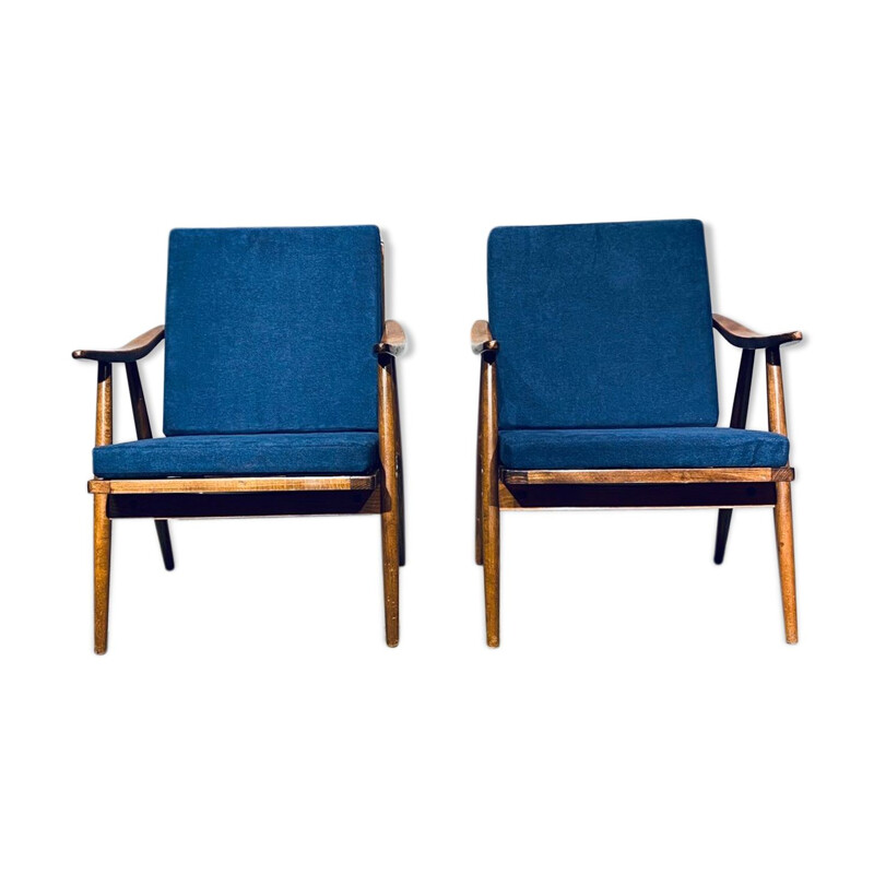 Paire de fauteuils vintage Ton 1960