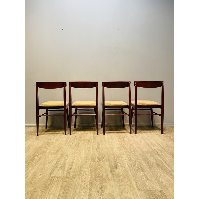 Set Of 4 vintage Chairs Mahogany Rosewood  1960