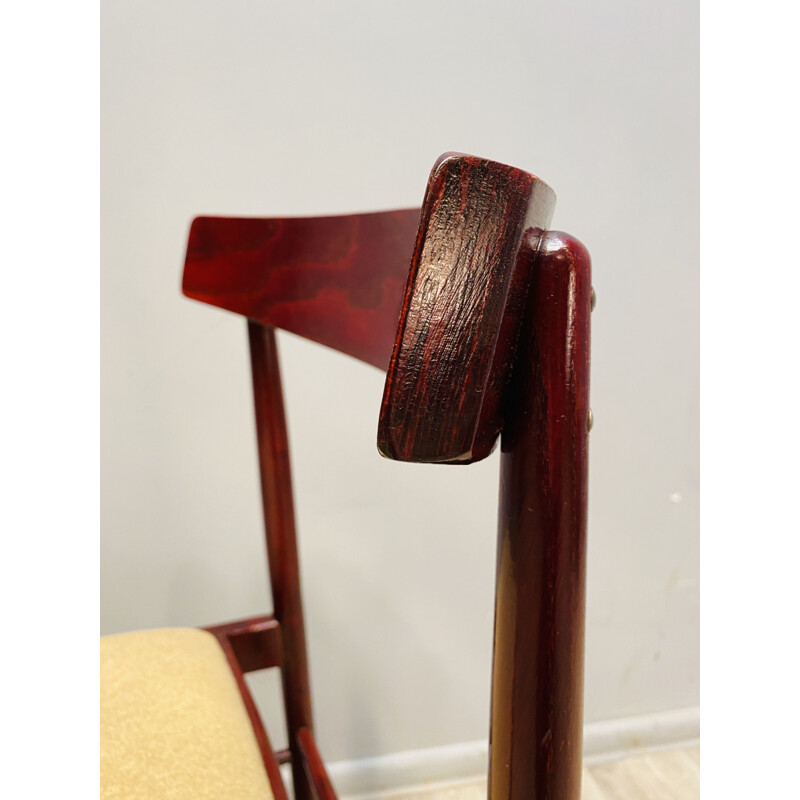 Set Of 4 vintage Chairs Mahogany Rosewood  1960