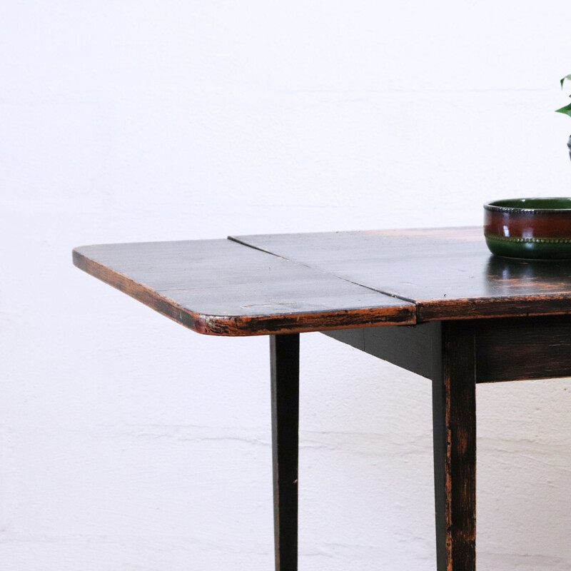 Vintage wooden dining table with wings, Sweden 1960