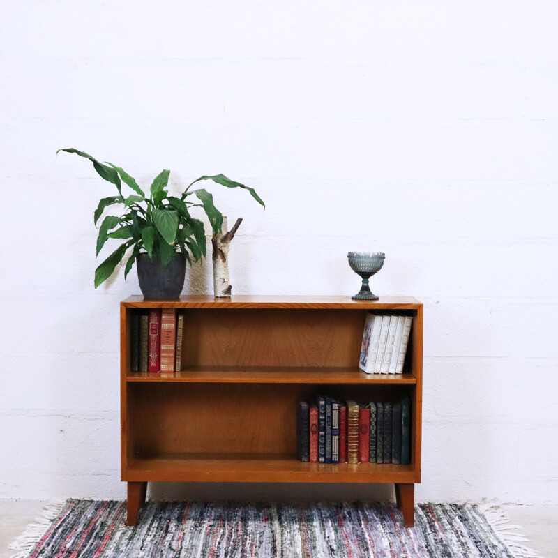 Vintage oak console-library, Sweden 1960