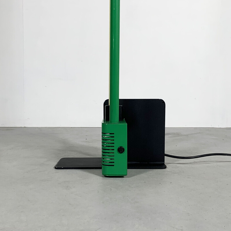 Vintage Floor Lamp Green Fluorescent by Gian N. Gigante for Zerbetto, 1980s