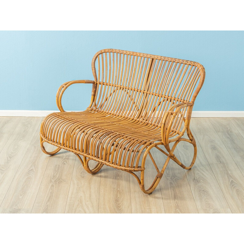 Vintage Bamboo Seating Group 1950s