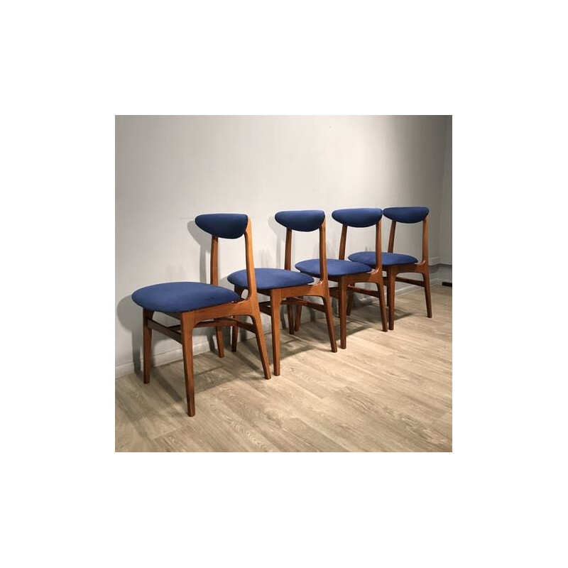 Set of 4 Vintage Chairs By R. Hałas 1960