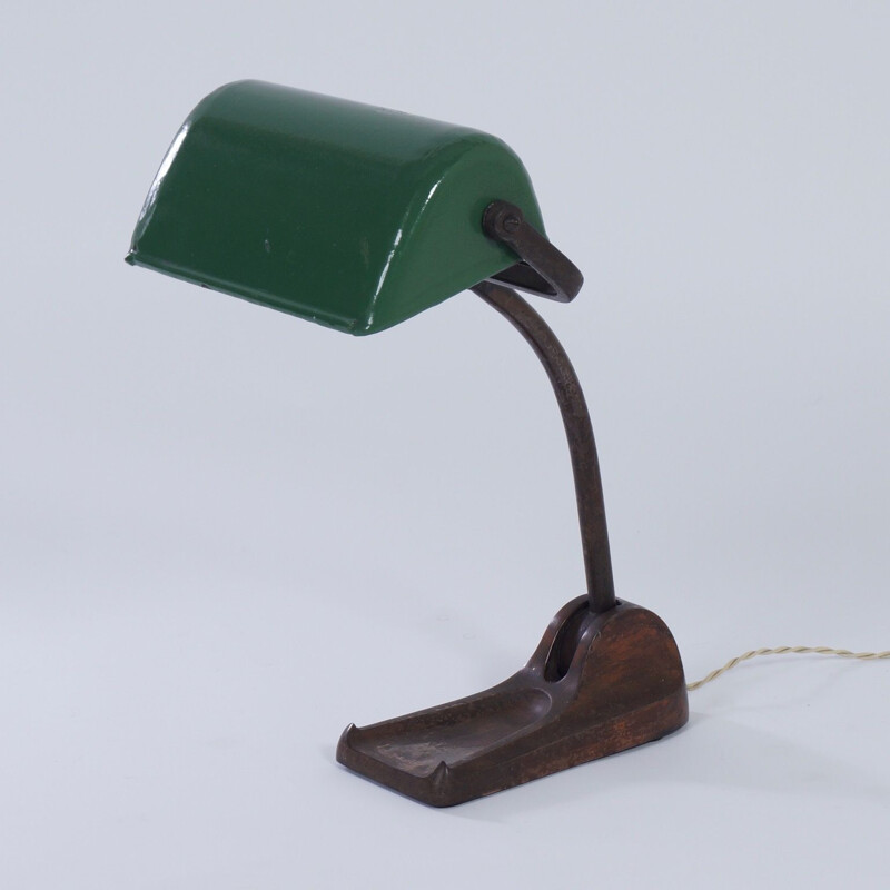 Vintage Desk Lamp by Horax, Bauhaus Bankers 1930s