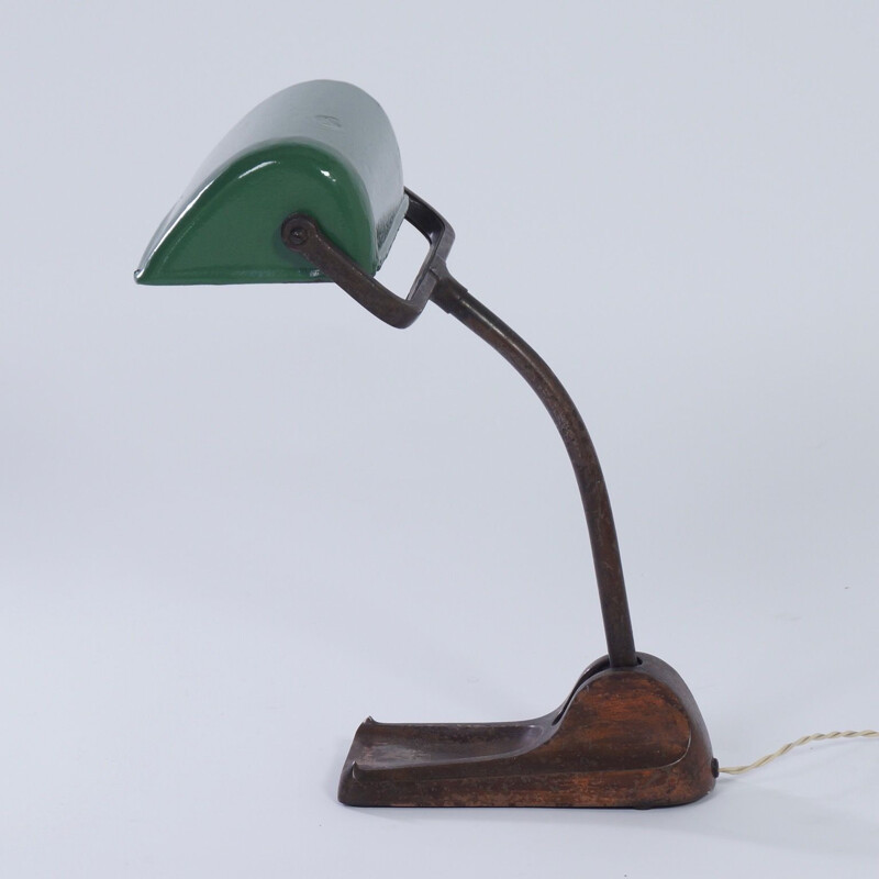 Lampada da tavolo vintage di Horax, Bauhaus Bankers 1930