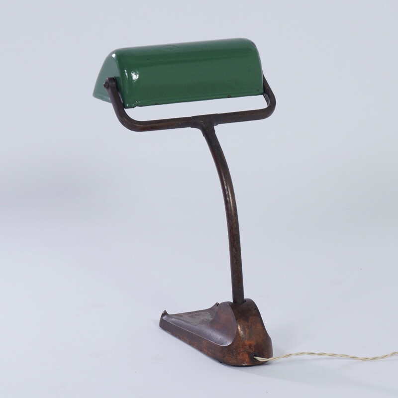 Vintage Desk Lamp by Horax, Bauhaus Bankers 1930s