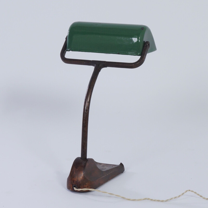 Vintage Desk Lamp by Horax, Bauhaus Bankers 1930s