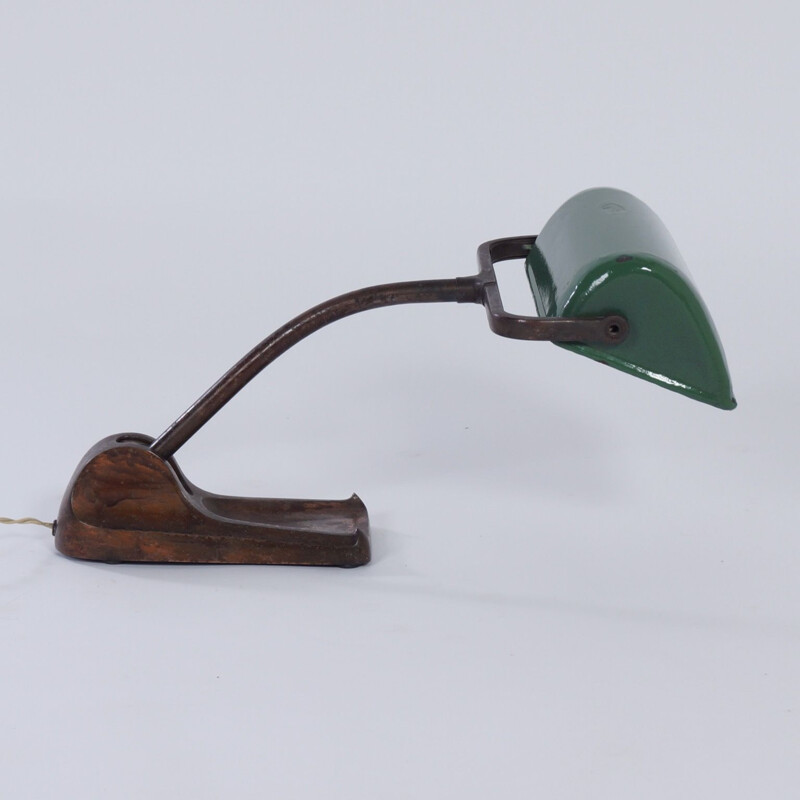 Lampada da tavolo vintage di Horax, Bauhaus Bankers 1930