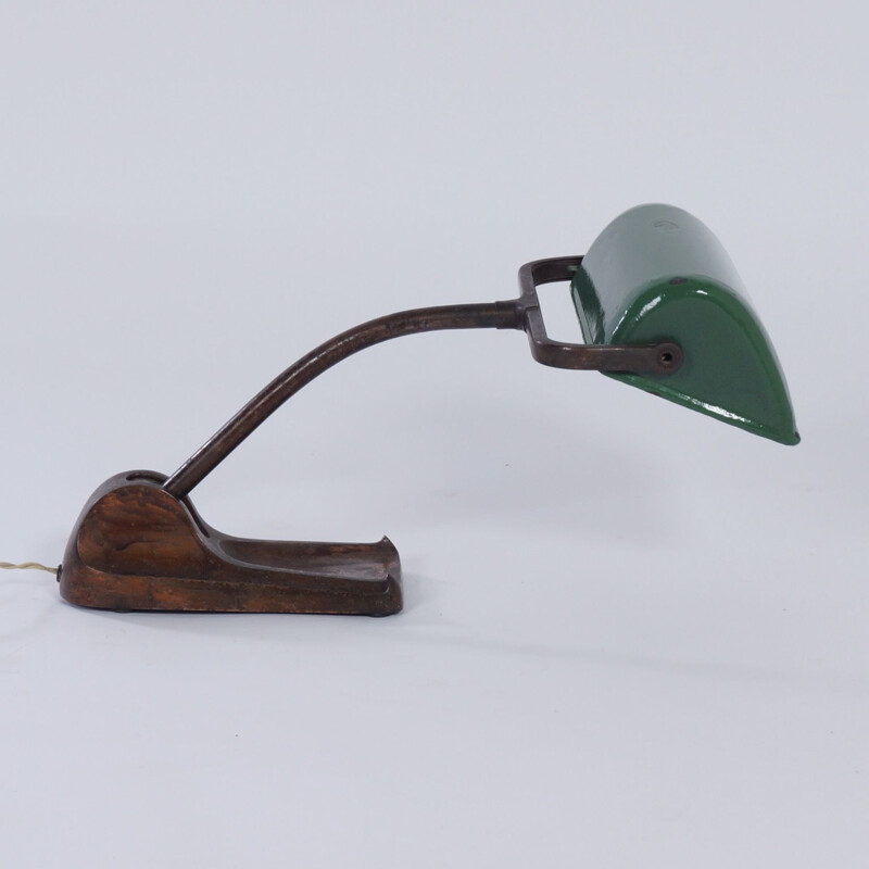 Vintage Desk Lamp by Horax, Bauhaus Bankers 1930s