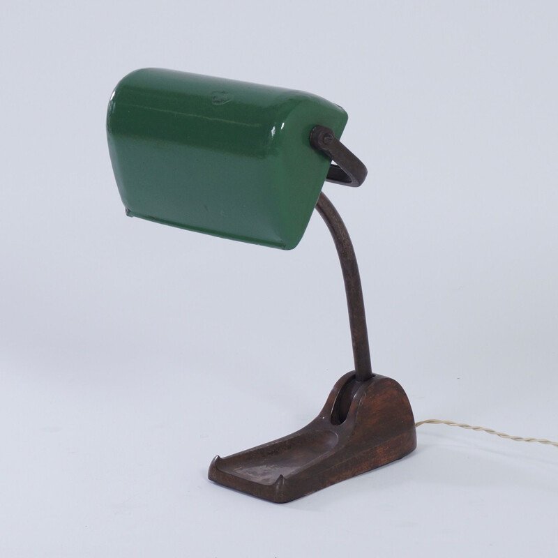 Vintage Desk Lamp by Horax, Bauhaus Bankers 1930s