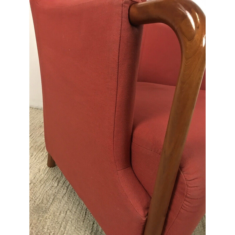 Vintage  Armchair In Red Stately Giorgetti