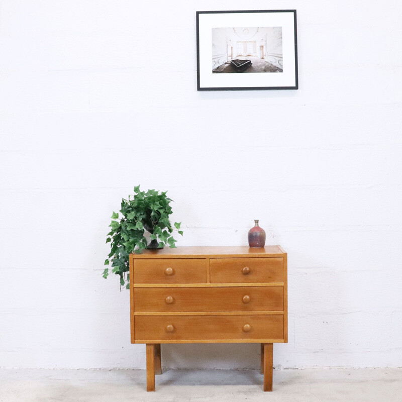 Vintage scandinavian oak chest of drawers, Sweden 1960