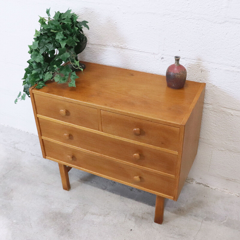 Vintage scandinavian oak chest of drawers, Sweden 1960