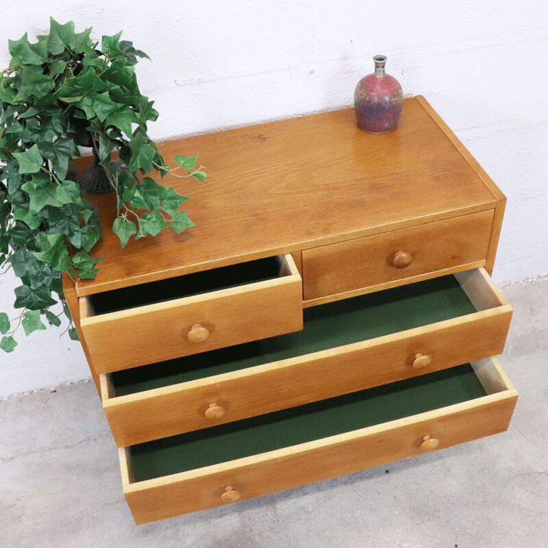 Vintage scandinavian oak chest of drawers, Sweden 1960