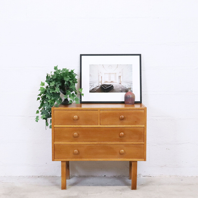 Vintage scandinavian oak chest of drawers, Sweden 1960