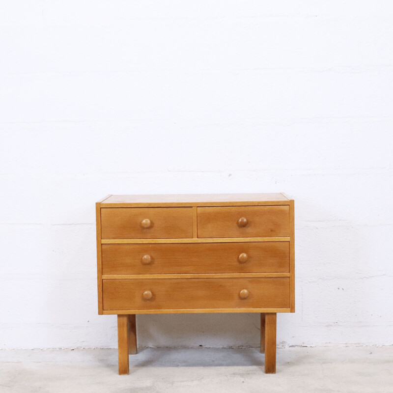 Vintage scandinavian oak chest of drawers, Sweden 1960