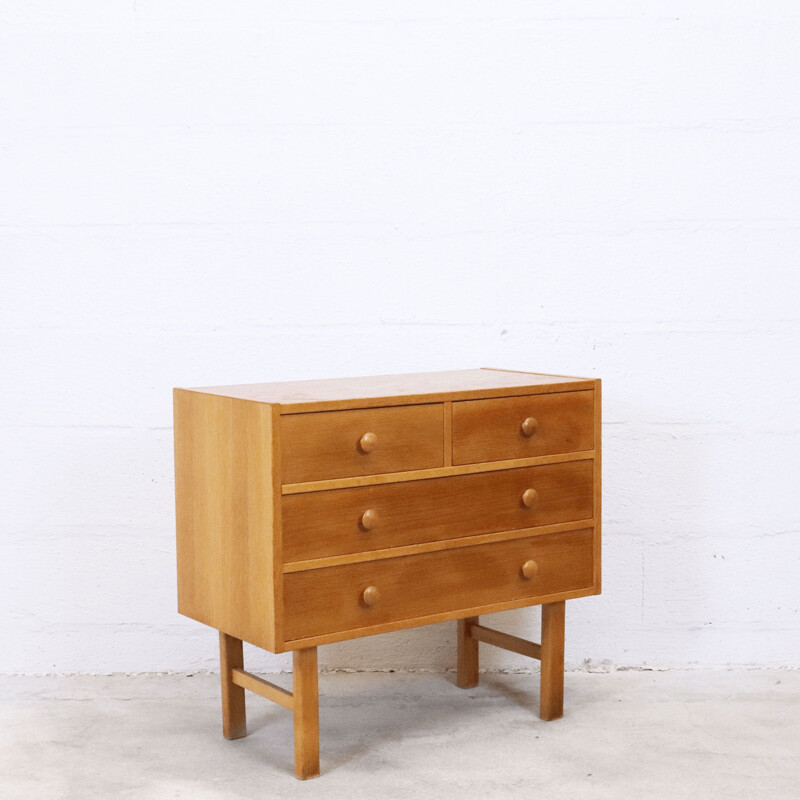 Vintage scandinavian oak chest of drawers, Sweden 1960