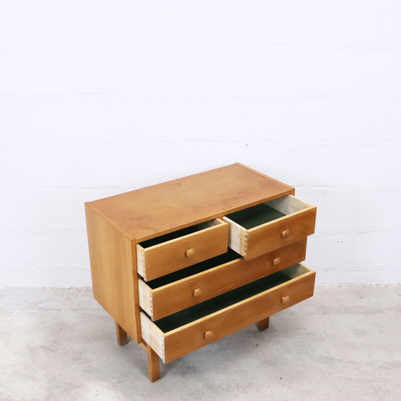Vintage scandinavian oak chest of drawers, Sweden 1960