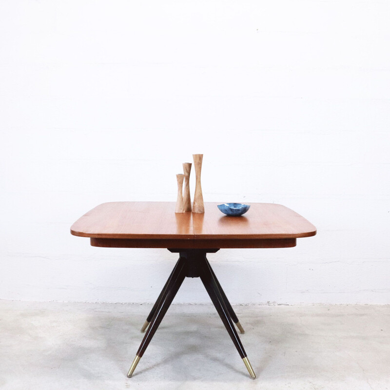 Table de salle à manger vintage en teck, Suède, 1960