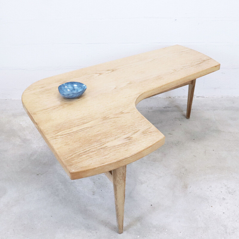 Vintage beech coffee table, Sweden 1990