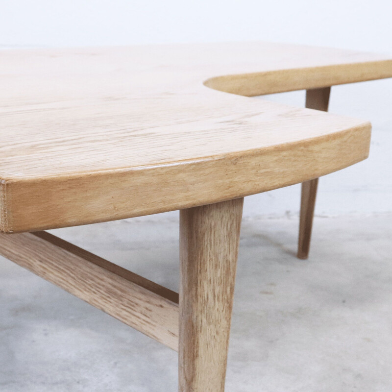 Vintage beech coffee table, Sweden 1990