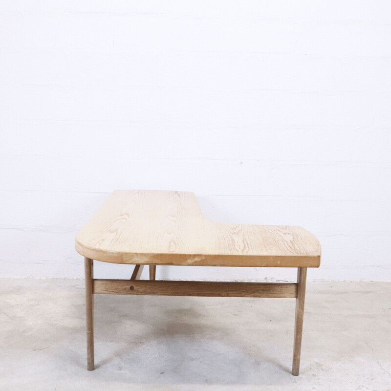 Vintage beech coffee table, Sweden 1990