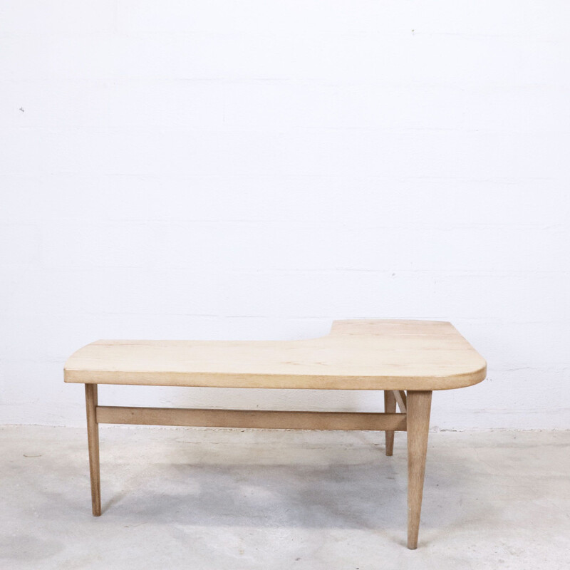 Vintage beech coffee table, Sweden 1990