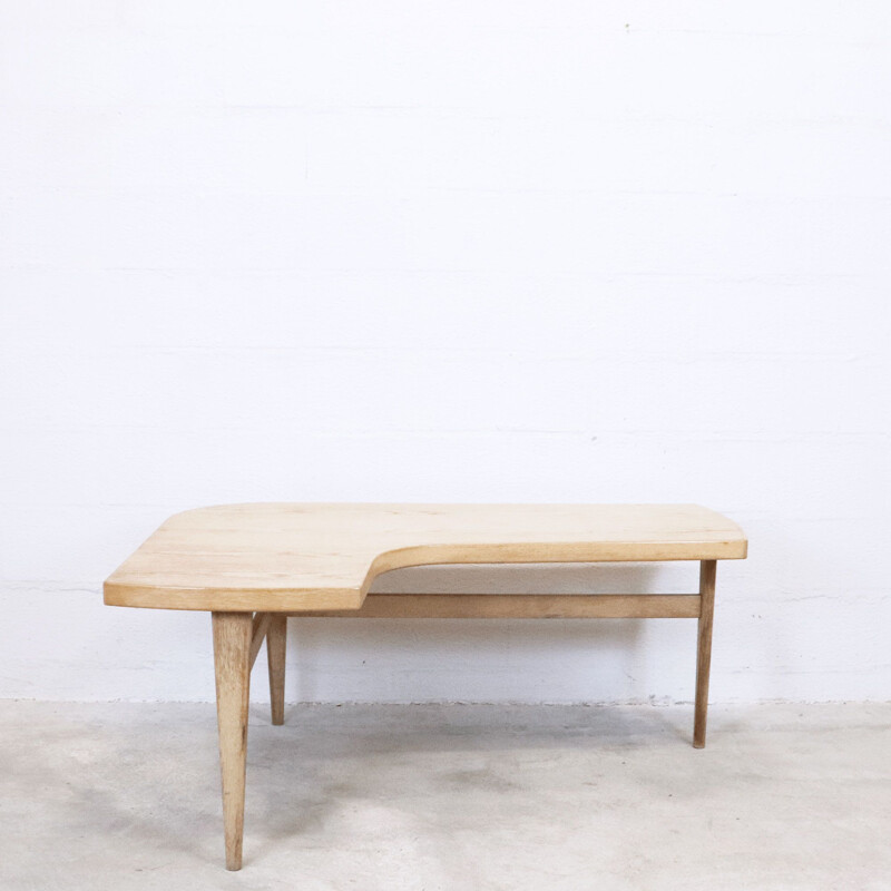 Vintage beech coffee table, Sweden 1990