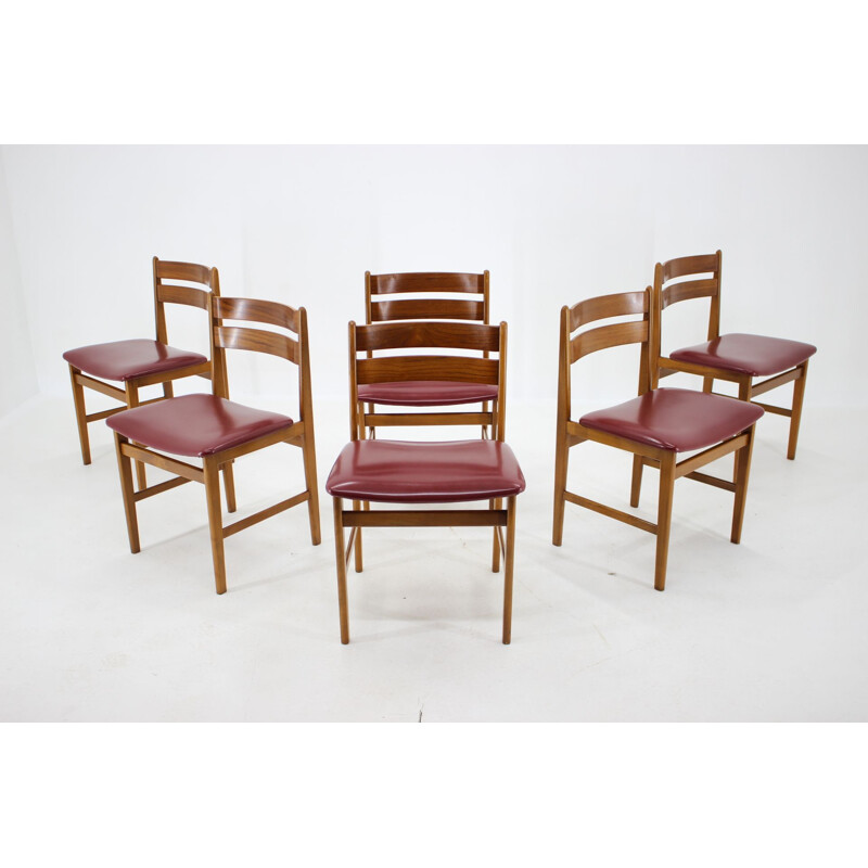 Set of 6 vintage Dining Chairs, Denmark 1960s