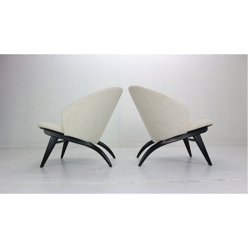 Pair of lounge armchairs by Theo Ruth for Artifort 1950