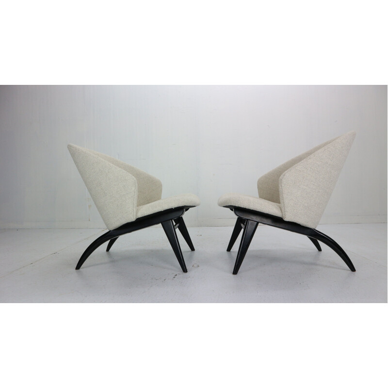 Paire de fauteuils lounge de Theo Ruth pour Artifort 1950