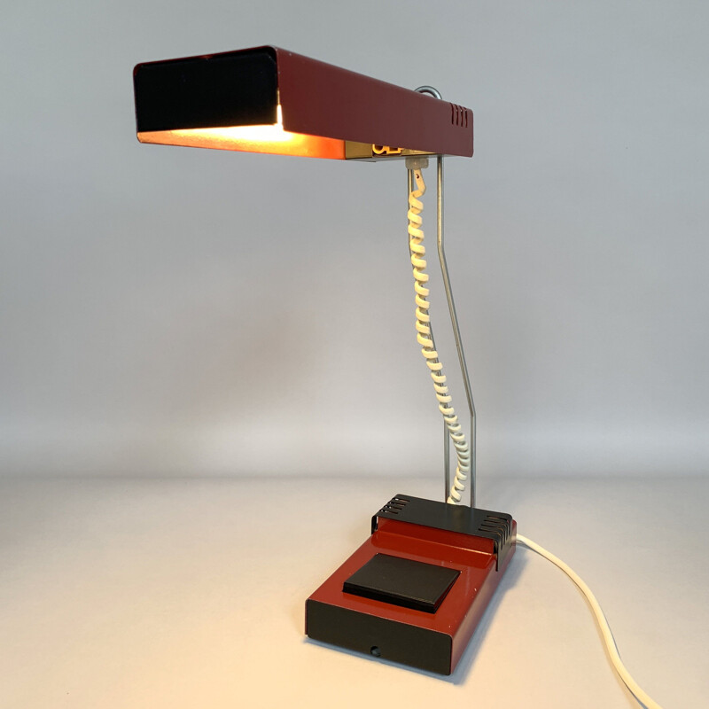 Vintage metal and plastic lamp by Josef Mára for Kovos Teplice, Czech Republic 1970