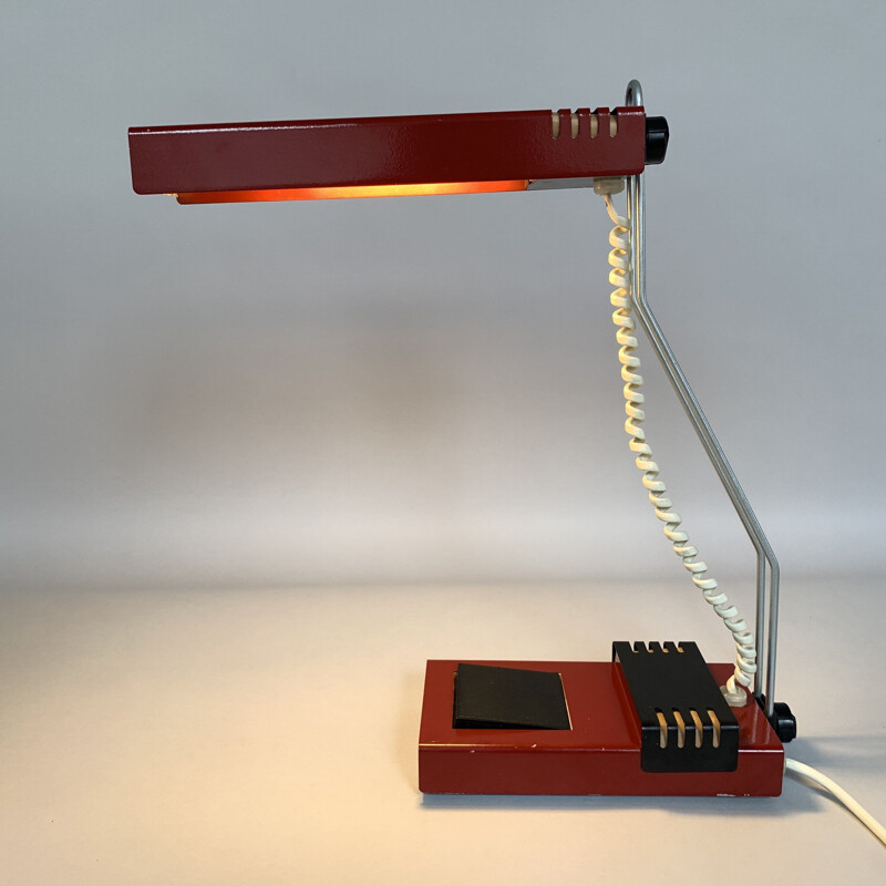 Lampe vintage en métal et de plastique par Josef Mára pour Kovos Teplice, Tchéque 1970