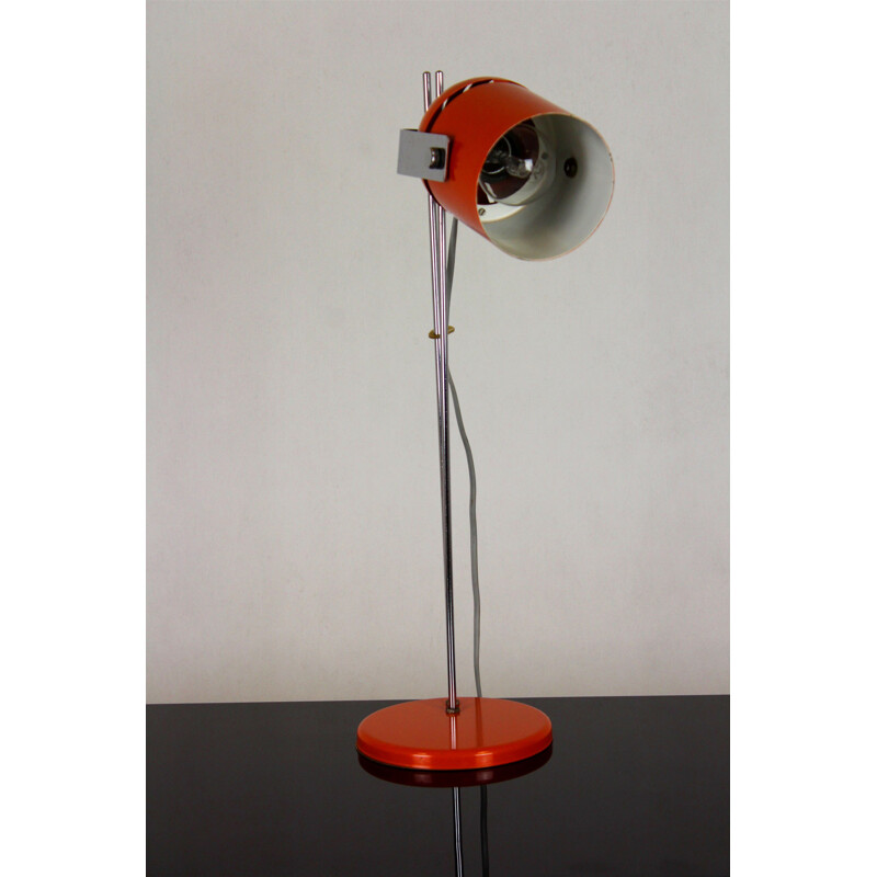 Lampe de table vintage orange par Stanislav Indra 1970