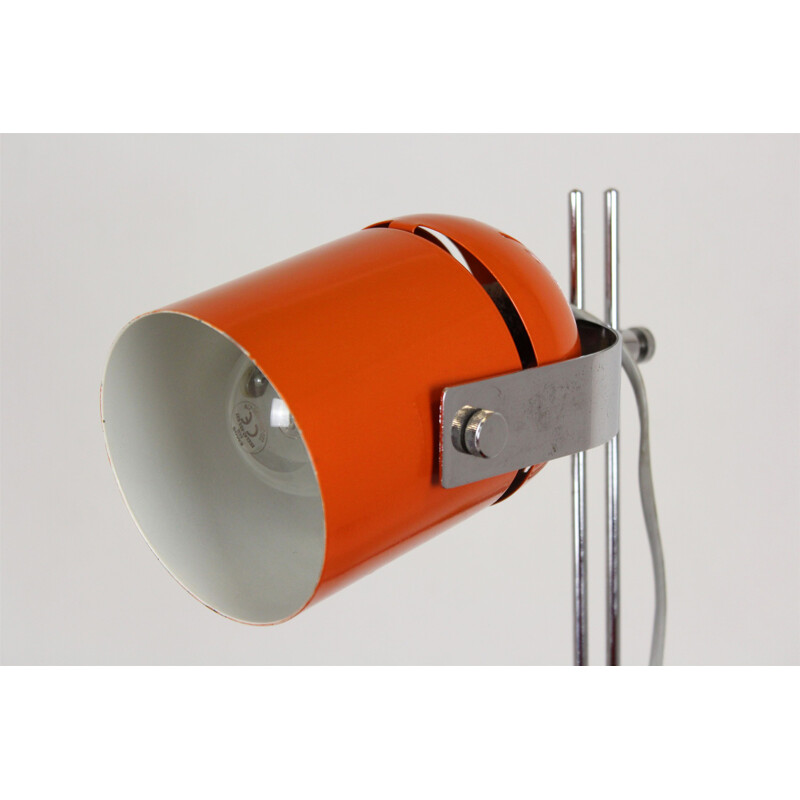 Vintage orange table lamp by Stanislav Indra 1970