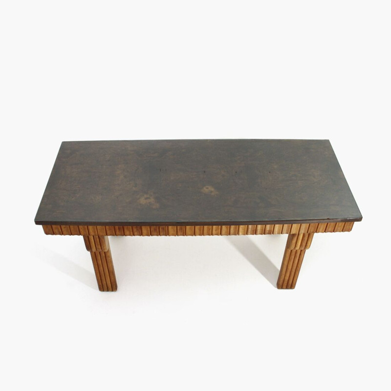 Vintage table with heather top, Italy 1940