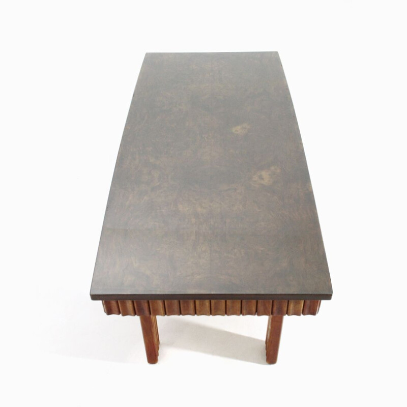 Vintage table with heather top, Italy 1940