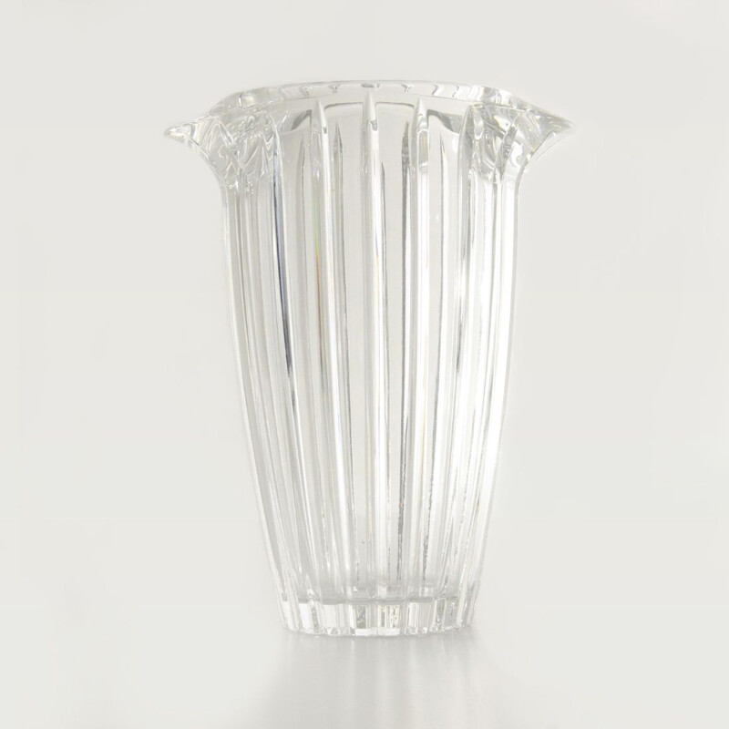 Vase Vintage en cristal transparent 1970