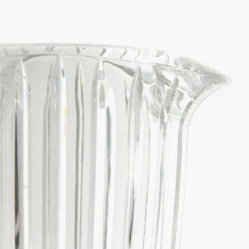 Vintage clear crystal vase 1970