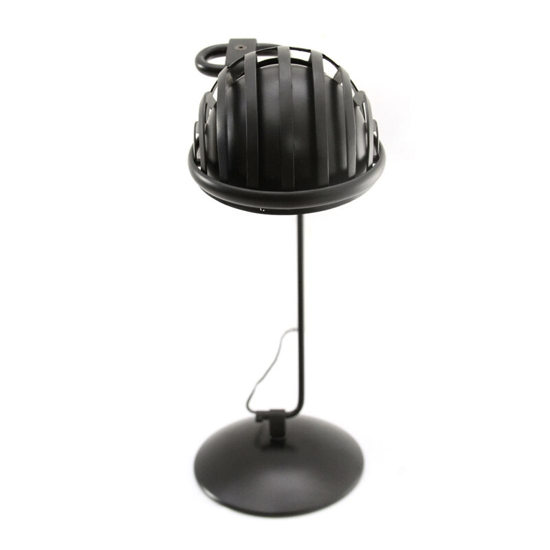 Vintage Black 'Igloo' table lamp by Tommaso Cimini for Lumina, 1980