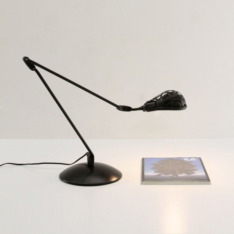 Lampe de table Vintage Black 'Igloo' de Tommaso Cimini pour Lumina, 1980