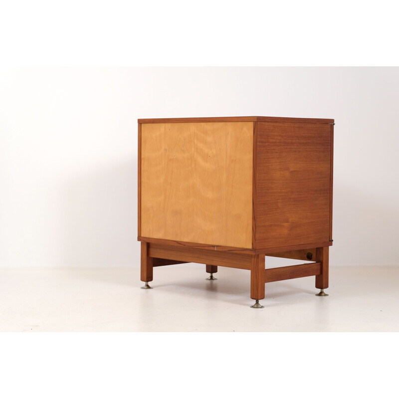 Vintage teakhouten dressoir van André Monpoix, 1967